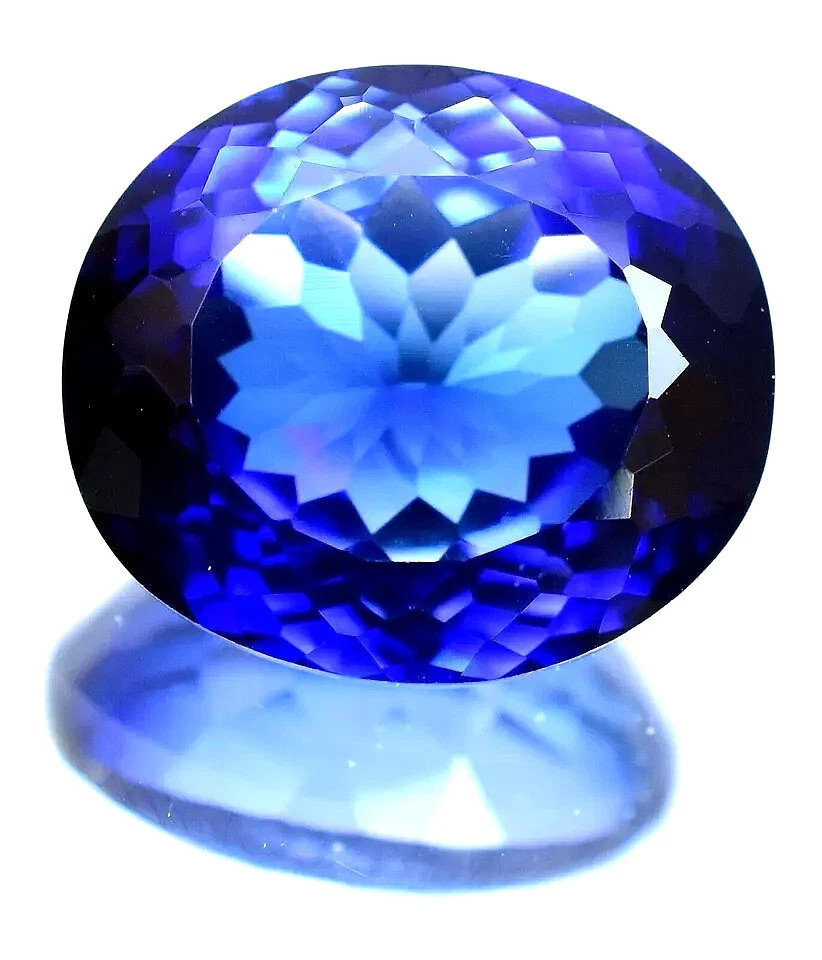 30.80 Ct Natural Ceylon Blue Sapphire Oval Cut Certified Flawless Loose Gemstone