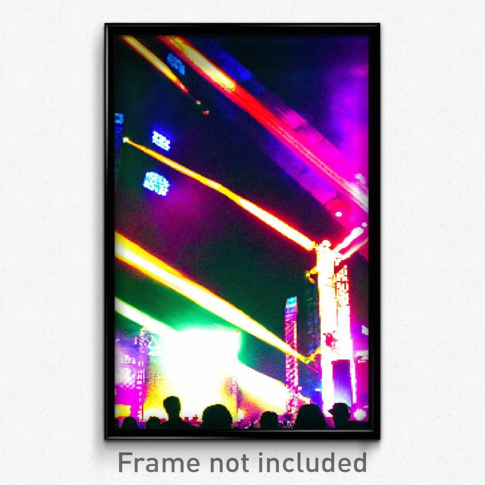 8-Bit Pixel Art Psychedelic Video Game Music Festival Poster