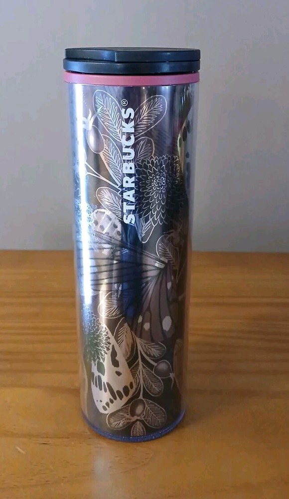 Starbucks Travel Tumbler Metallic Butterfly 16 Oz Ltd Edition 2019 Coffee