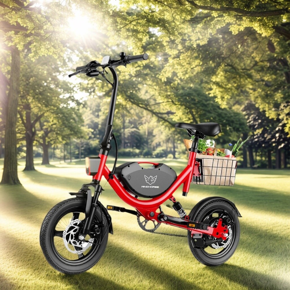 715W Peak Off-Road Ebike Moped Commuter Adult Folding Electric Scooter w/Basket