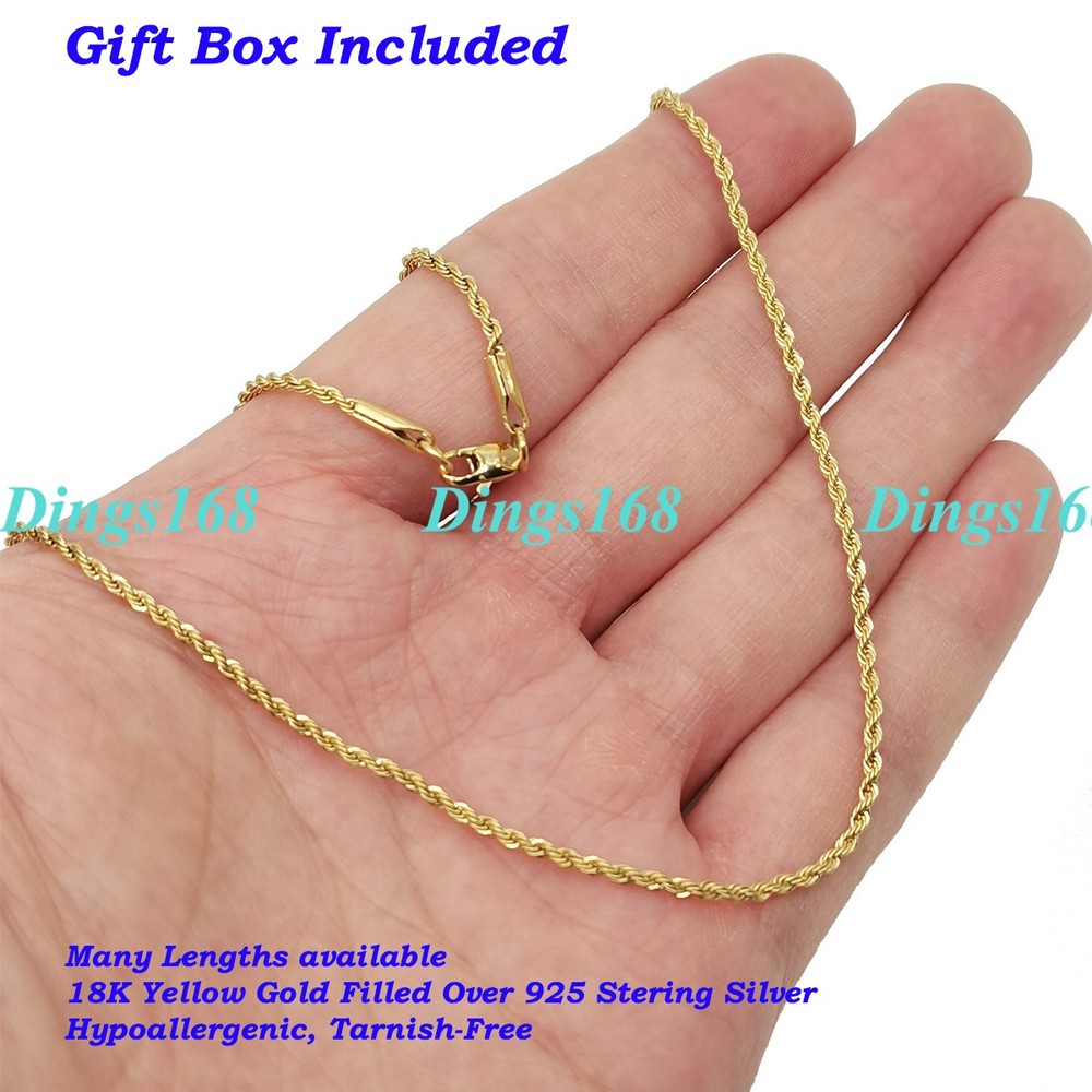 18K Yellow Gold Plated 925 Sterling Silver 26