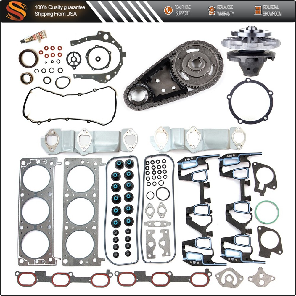 Chevrolet Malibu LS 3.1L Water Pump Timing Chain Kit With Full Gasket Set 2003