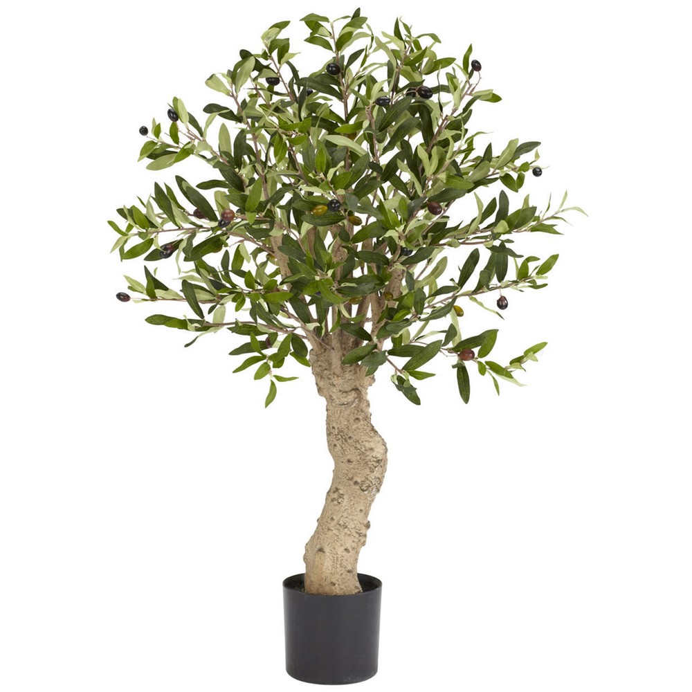 2.5 ft Artificial Silk Olive Tree for Home Decor