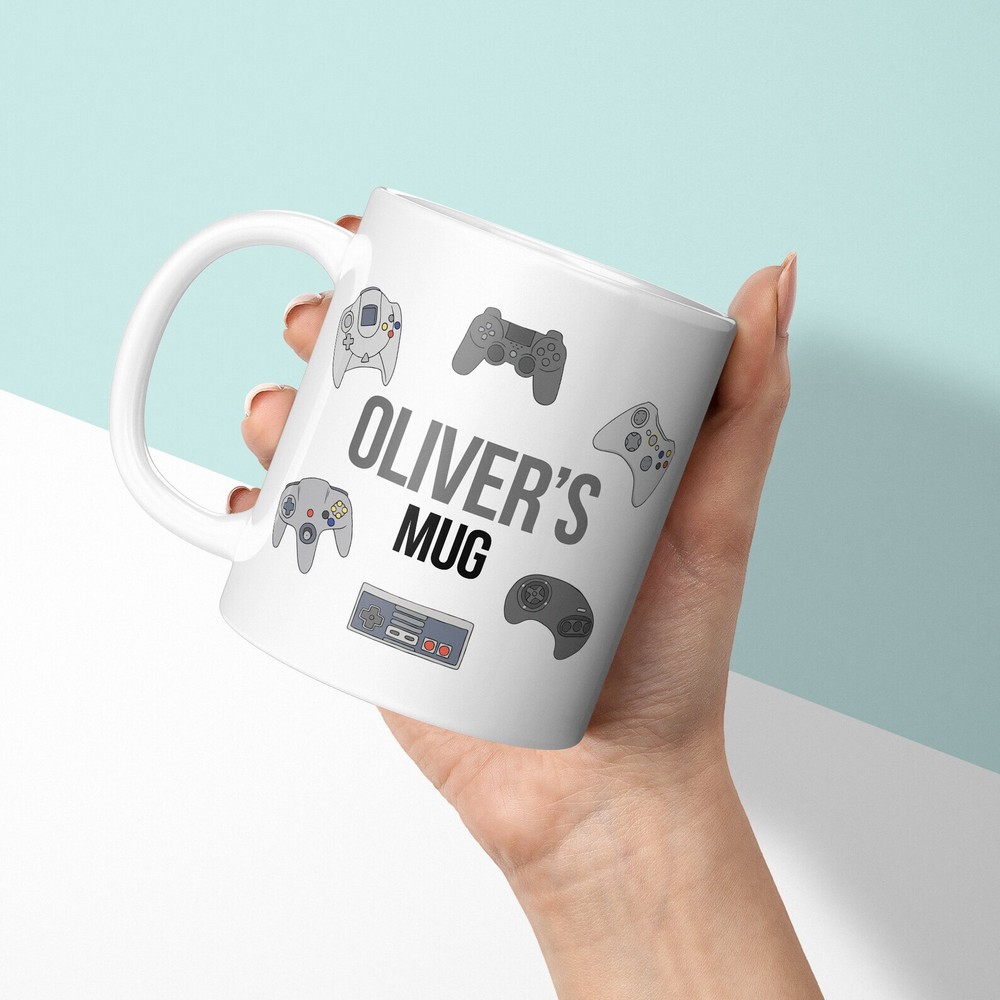 Personalised Mug Gamers Gift Add A Name Custom Mug & Coaster