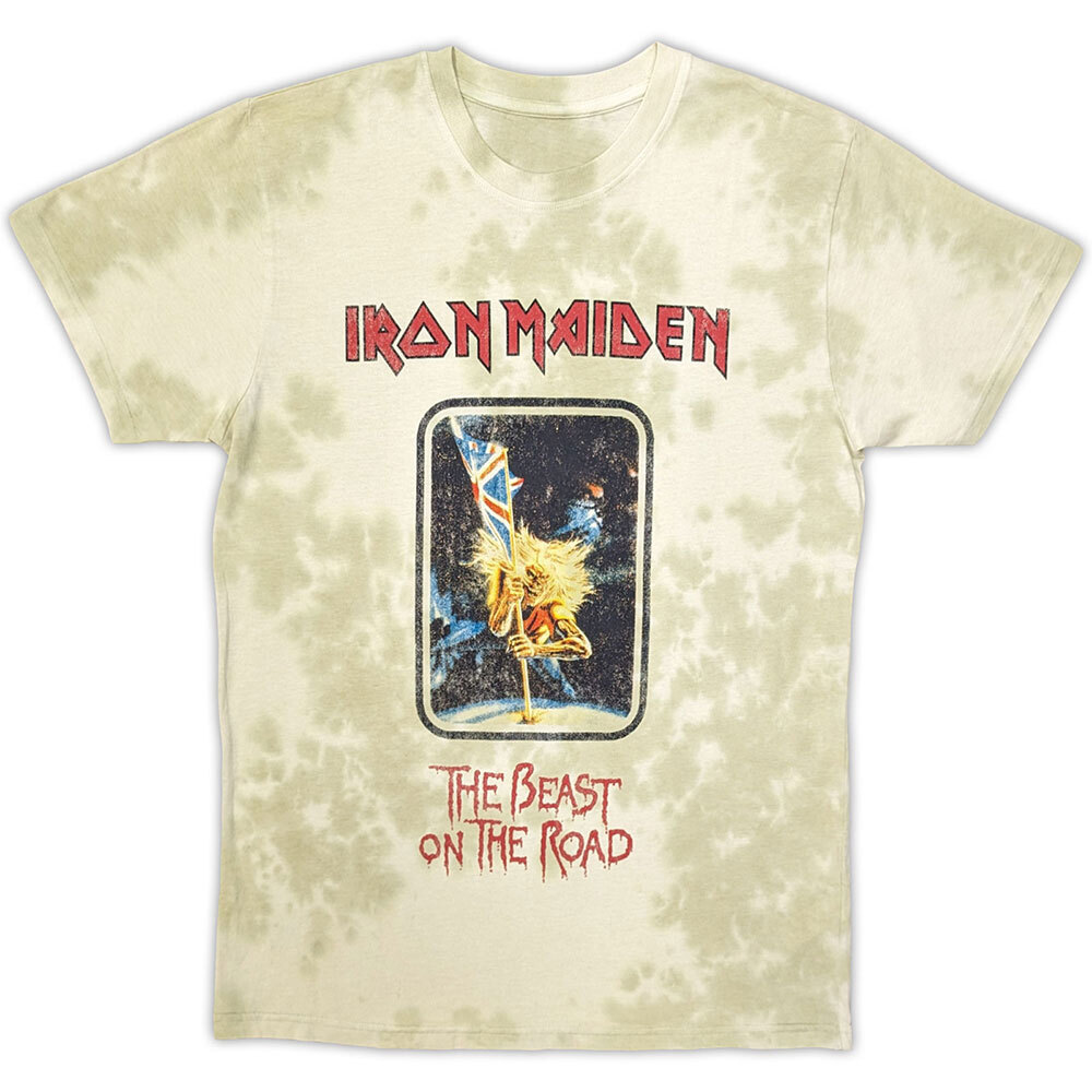 Iron Maiden Beast On The Road Dye Wash Graphic Tee