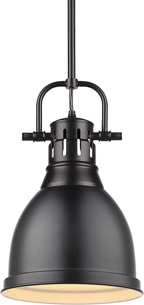 Matte Black Duncan Pendant Light with Matte Black Shade 3604-S BLK