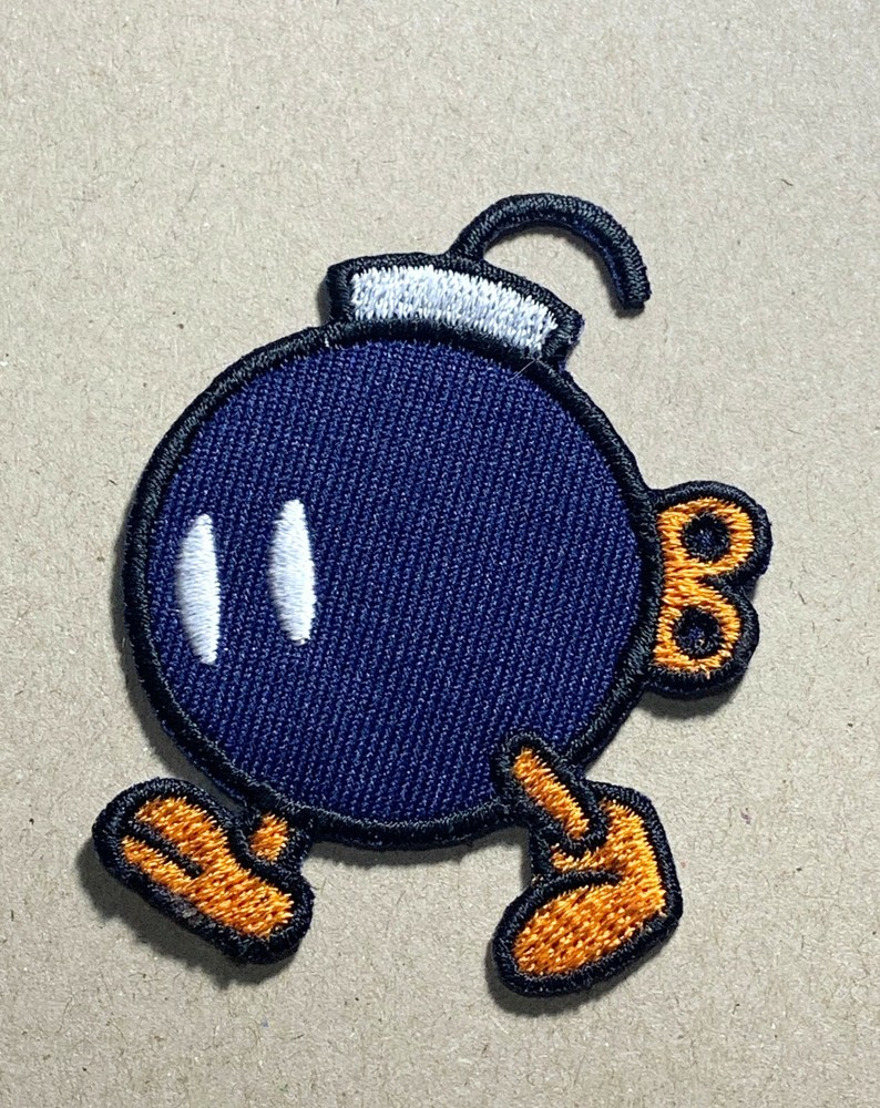 Mario Bomb  patches iron on patch Iron on Embroidered  Iron on Patch1