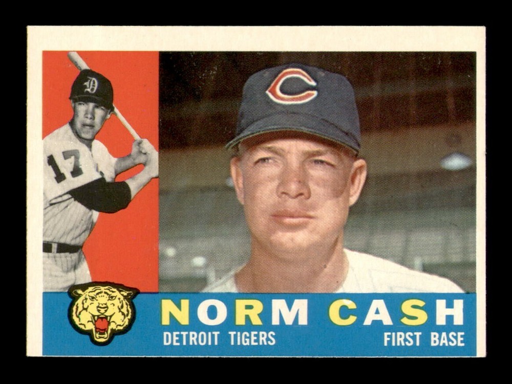 1960 Topps #488 Norm Cash NM Vintage Baseball Card OBGcards