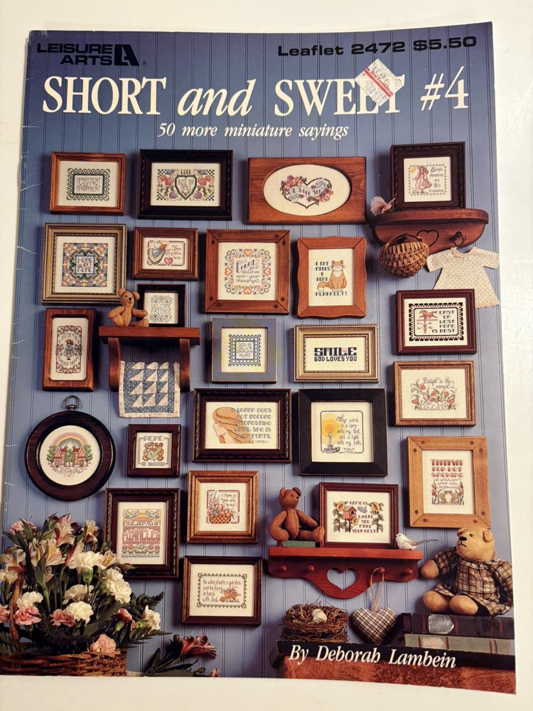 SHORT & SWEET#4 COUNTED CROSS STITCH PATTERN 50 More Miniature Sayings #2472