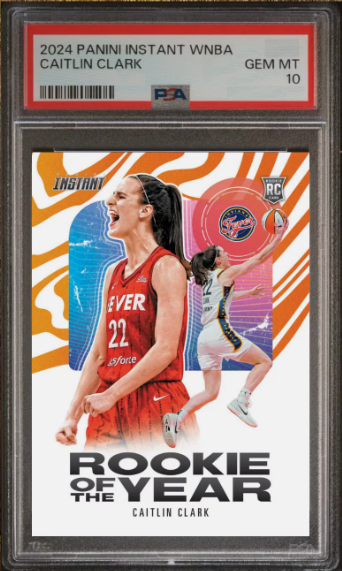 CAITLIN CLARK PSA 10 - 2024 Panini Instant  ROOKIE OF THE YEAR #CCROY