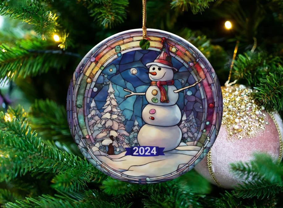 2024 Snowman Ornament  Cute Christmas Ornament  Holiday Gift Idea