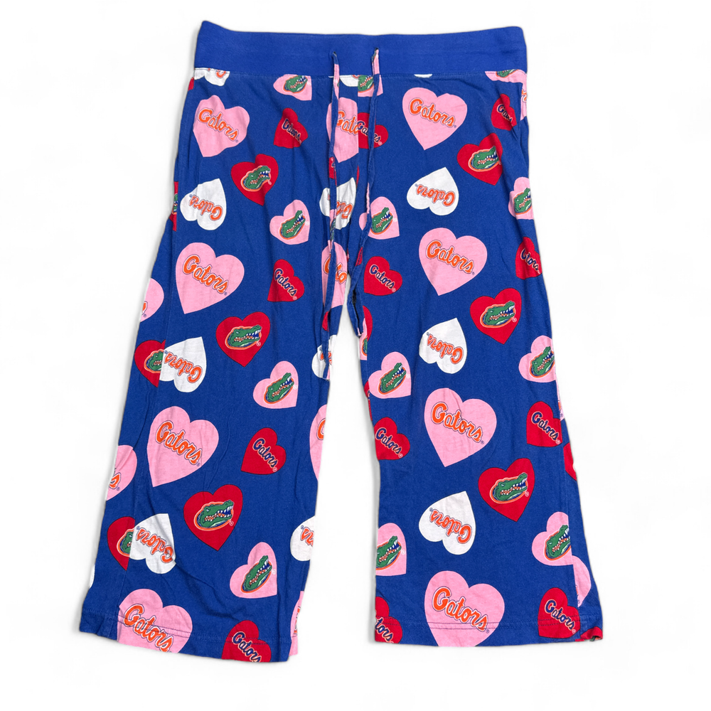 University of Florida Gators PJ Pajama Pants Womens Size XL AOP Hearts Football