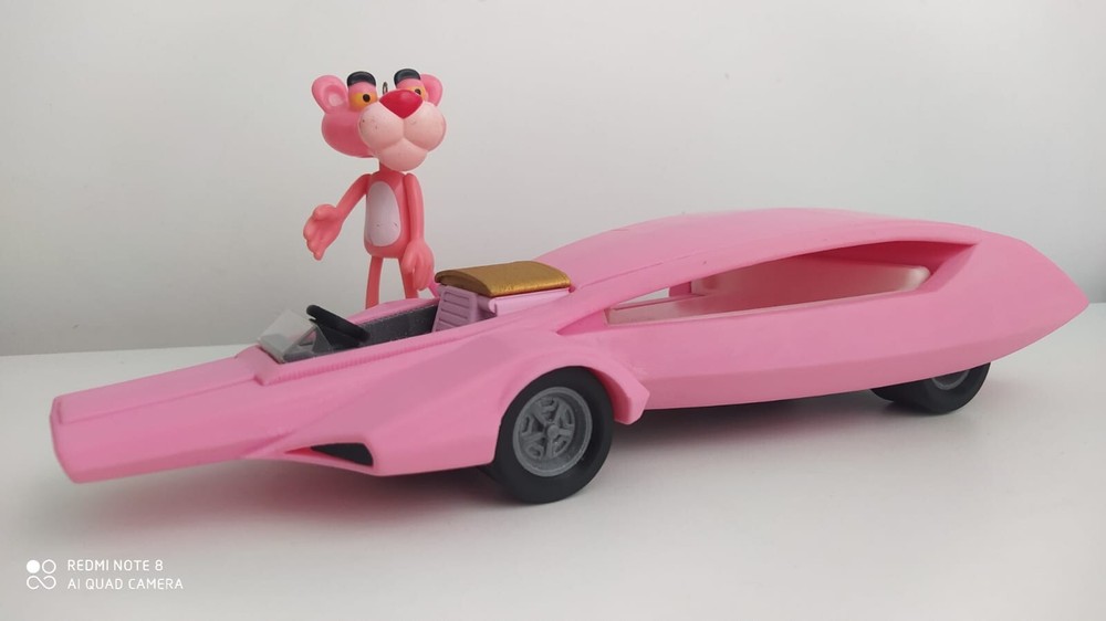 The Panthermobile pink panther car 1/24 Scale 3D Print Model