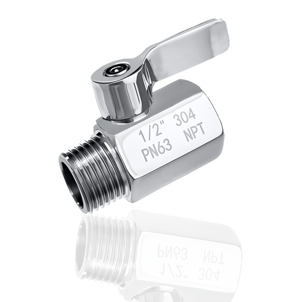 Shower Head Shut Off Valve, 304 Stainless Steel 1 x 2.7 x 1.8 inches, Silver
