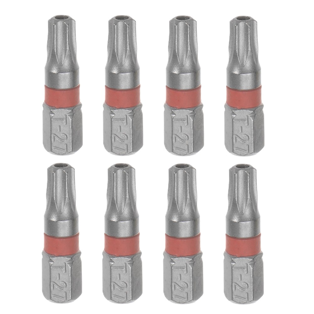 8pcs T27 Torx Screwdriver Bits 1/4 Inch Hex Shank Magnetic Drill Bits