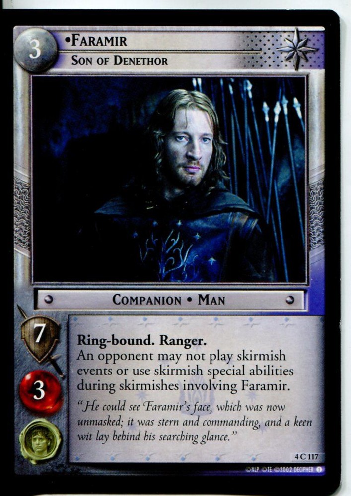 Lord Of The Rings CCG Card TTT 4.C117 Faramir, Son Of Denethor