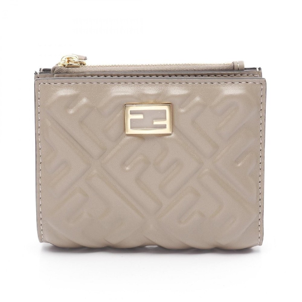Fendi Slim Baguette FF Leather Bifold Wallet 286640
