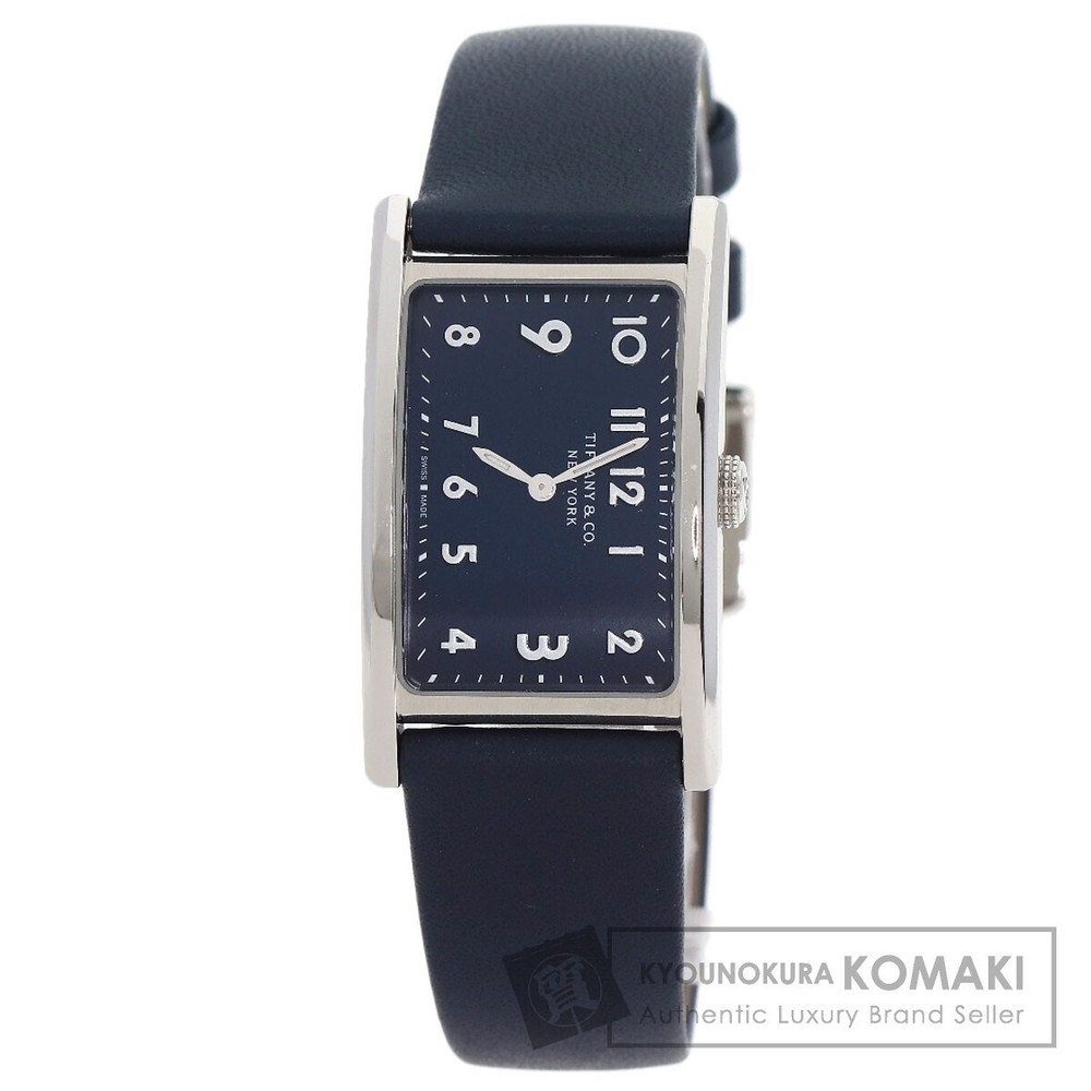 TIFFANY Co. Tiffany Co. 36668644 East West Mini Watch Stainless Steel Leathe