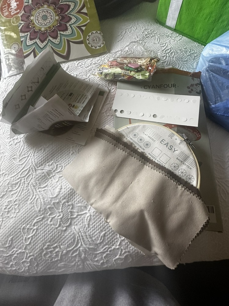 6 Set Embroidery Kit for Beginners Cross Stitch Kits for Adults DIY Craft