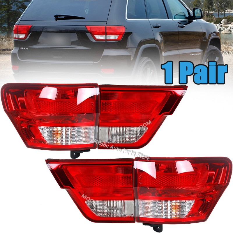 1 Pair Tail Light For Jeep Grand Cherokee 2011-2013 Inner Outer Rear Brake Lamp