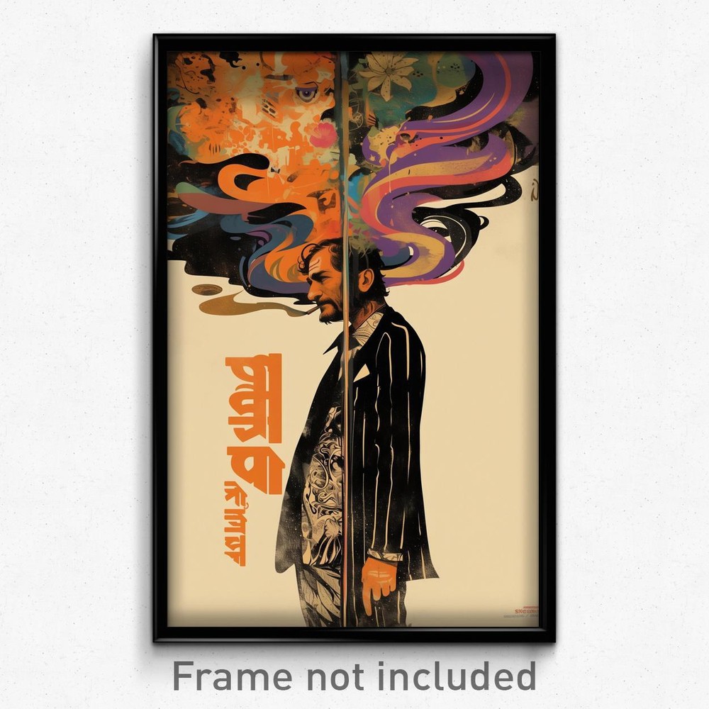 Bollywood Film Poster - Man in Despair Wearing Stylish Ribbed Legwear