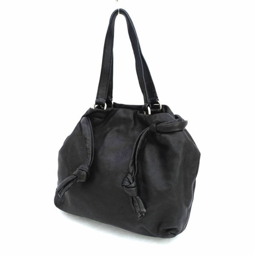 RARE PRADA Black Nappa Leather Handbag Back Bag Brand Used 099