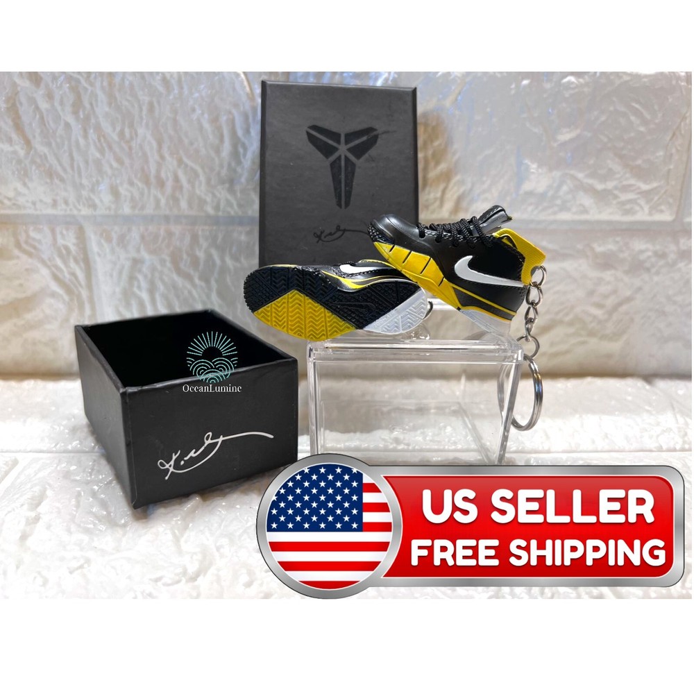 Mini Kobe Black Mamba Sport  Sneakers Shoe Keychain With or without Box