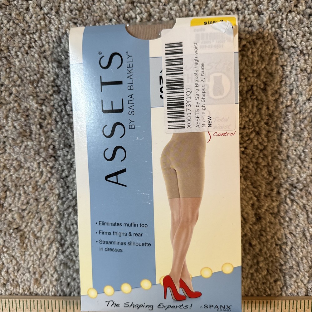 ASSETS by Sara Blakely SPANX High-Waist Mid-Thigh Shaper Size 2 Nude 166B