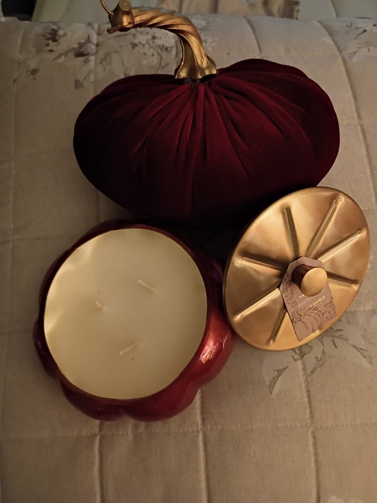 Thymes Pumpkin Laurel Candle in Glass Container Aromatic Candle