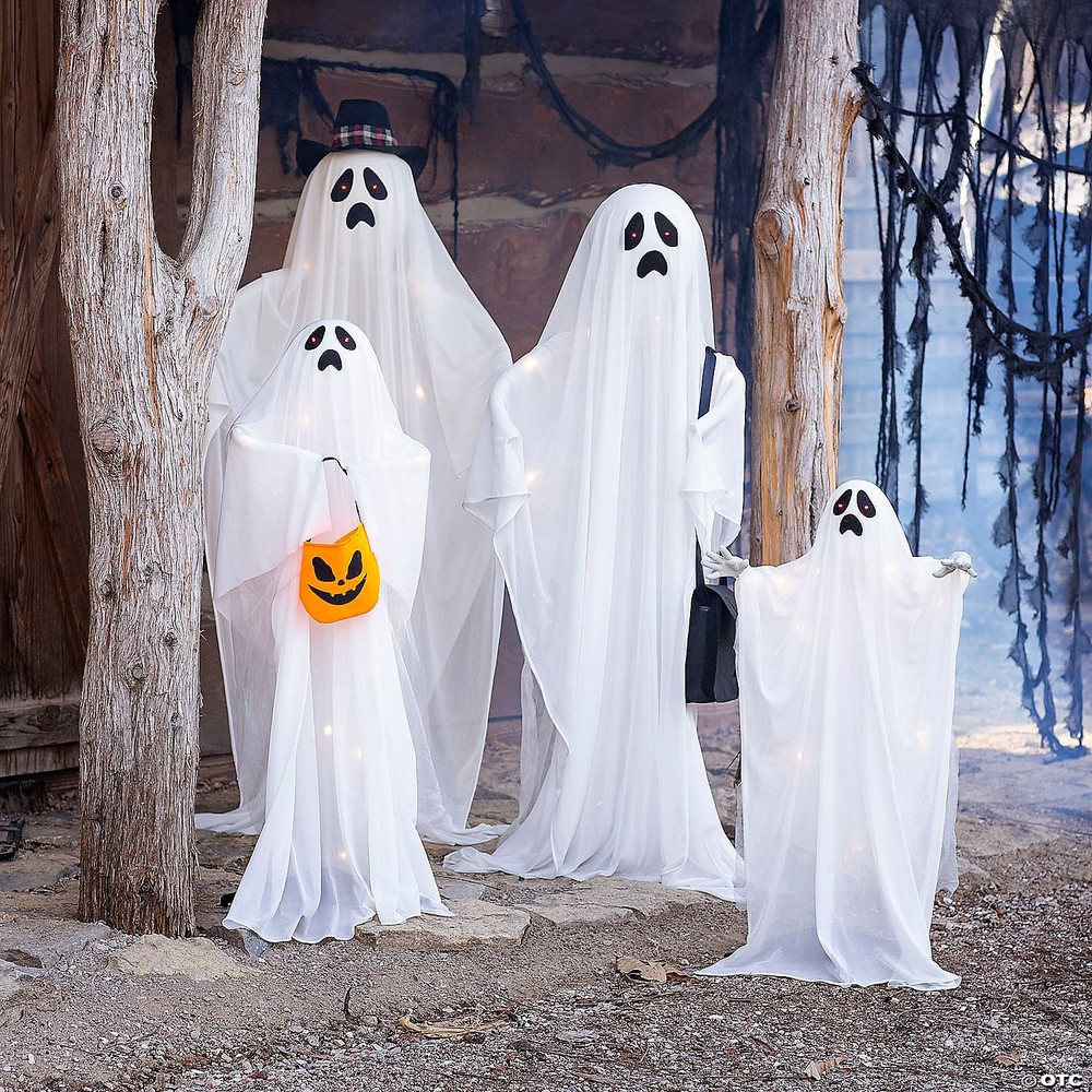 Glowing LED Ghost Family Yard Decor for Halloween