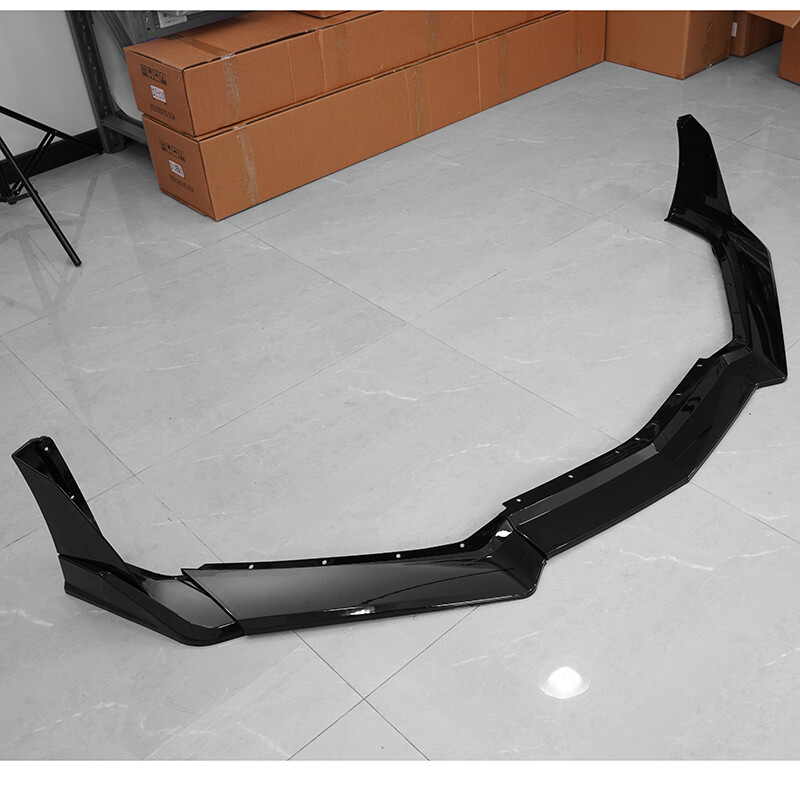For 2020-Up Corvette C8 Z51 Style Gloss Black Front Bumper Lip Spoiler Splitter