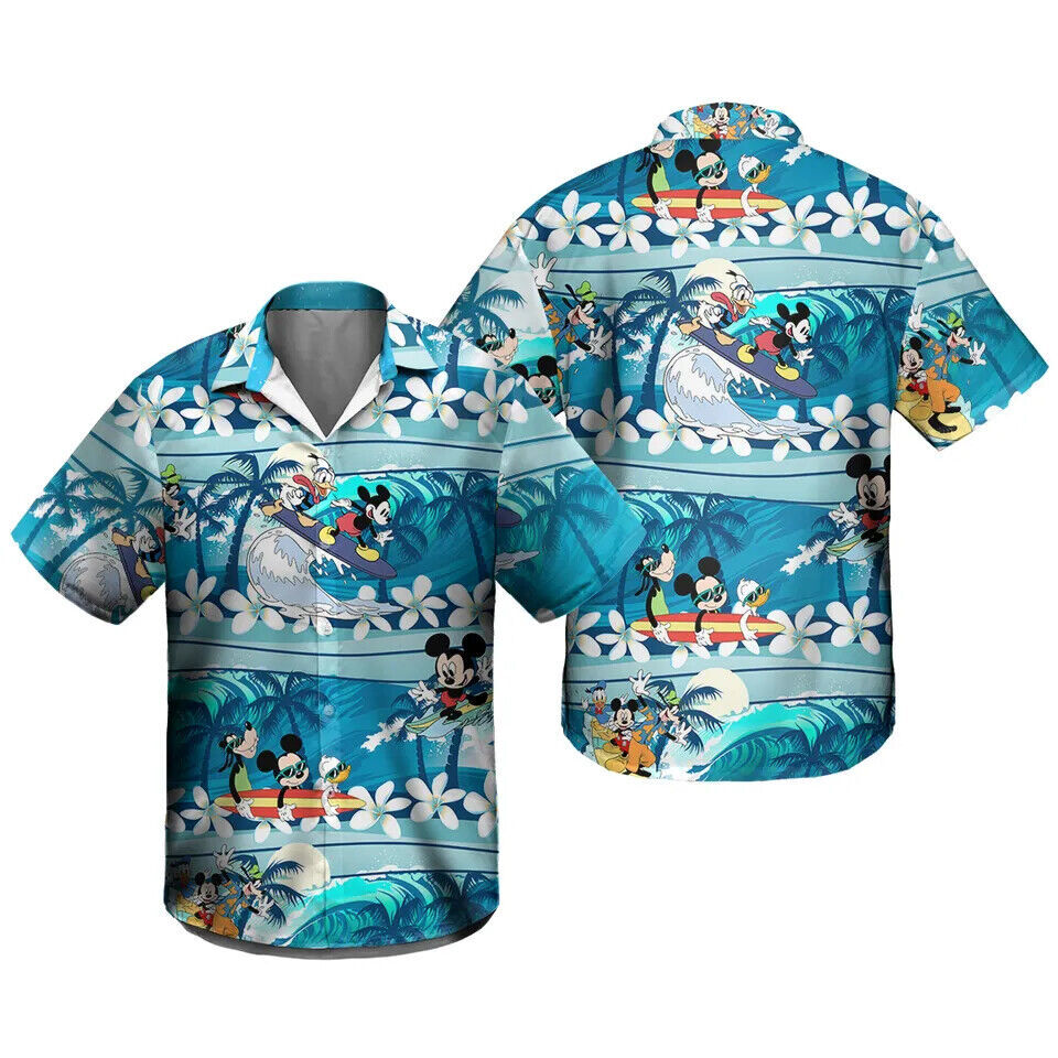 Mickey Surfing Hawaii 3D All Over Print Shirt Mother’s Day Gift Best Price US Size