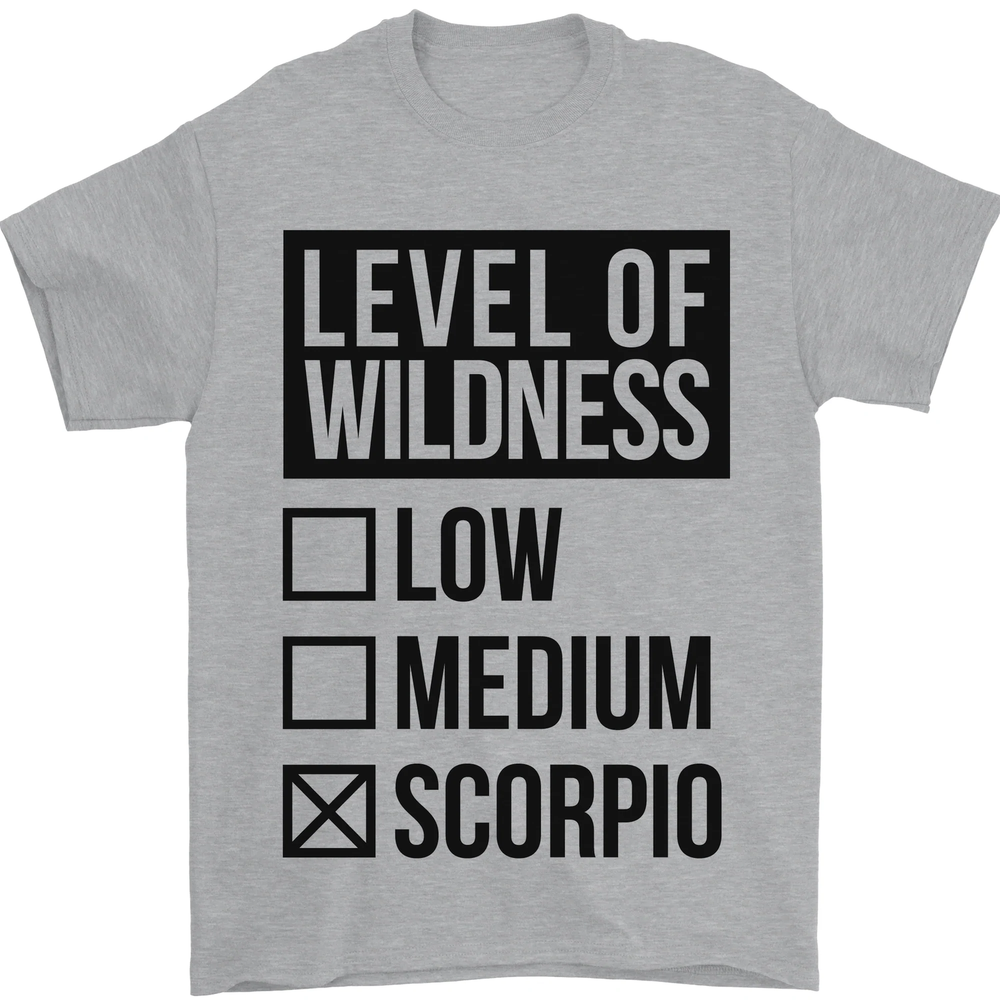 Levels of Wildness Scorpio Mens T-Shirt 100% Cotton
