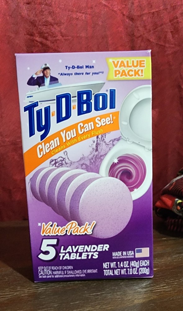 Lot of 2 Ty-D-Bol Lavender Toilet Cleaner Tablets 10 Total