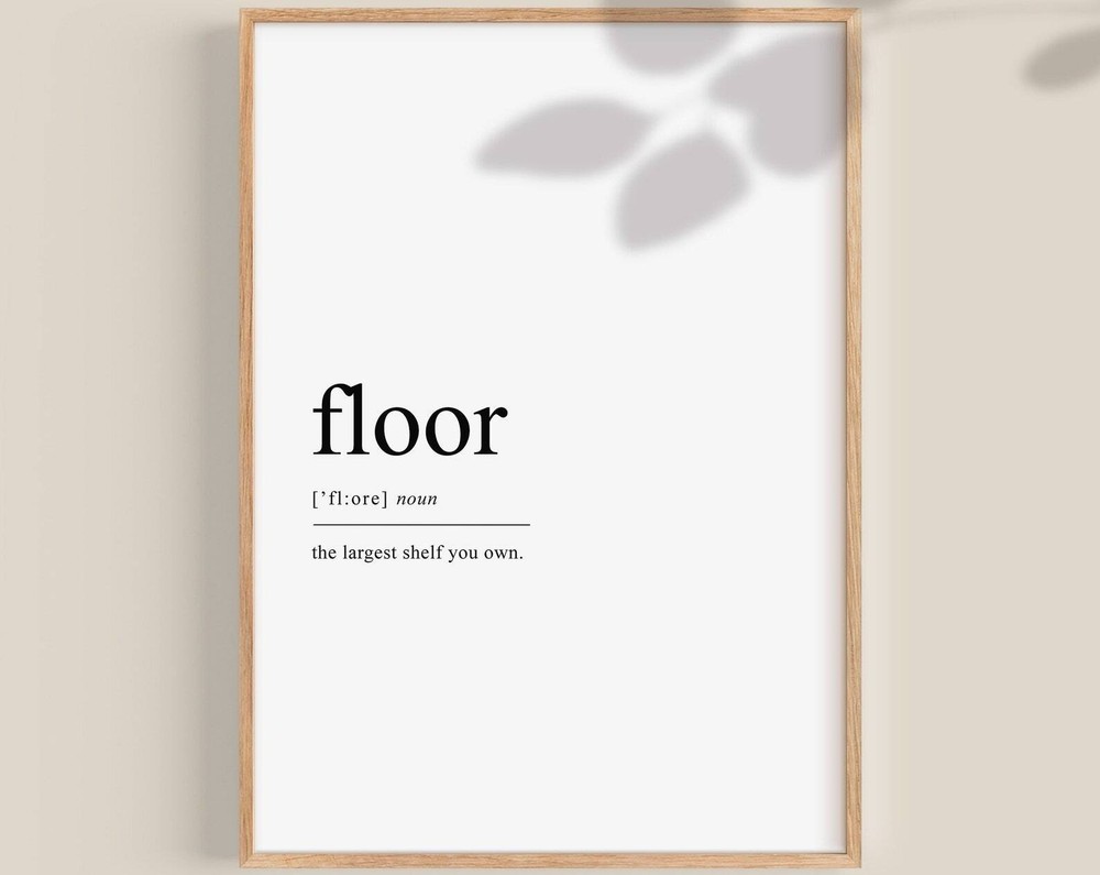 Funny Teen Gifts Floor Definition Dictionary Art Wall Art Gift For Teen Teenage