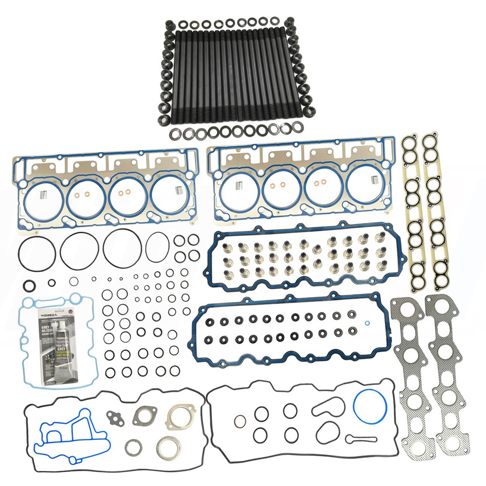 For 03-06 Ford E-350 6.0 Powerstroke Cylinder Head Stud Kit&Head Gasket Set 18MM