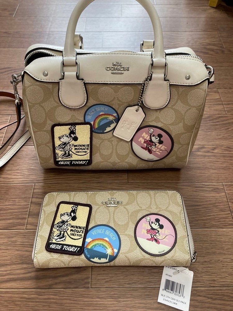COACH Disney Boston Shoulder Bag with 2WAY Long Wallet