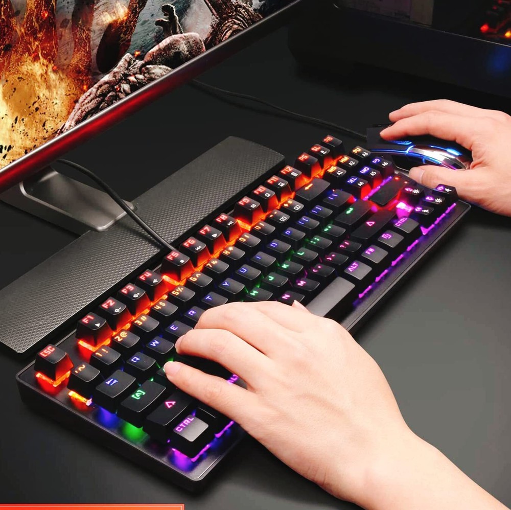 Anivia MK1S LED Backlit Mechanical Gaming Keyboard,Wired USB Gaming Keyboards...