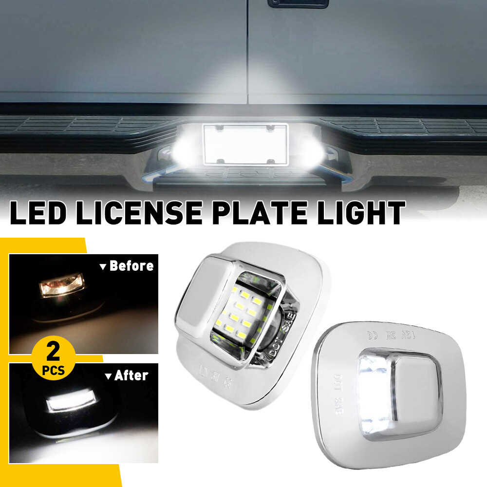 For Chevy C/K Series 2500 1500 3500 Pickup AUXITO LED License Plate Light Lamps