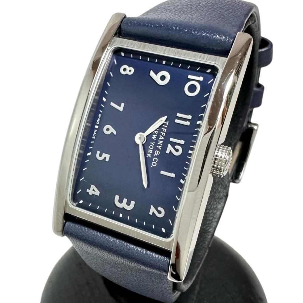 TIFFANY Co. Tiffany Eastwest Mini 34677344 Watch Stainless Steel Leather Q