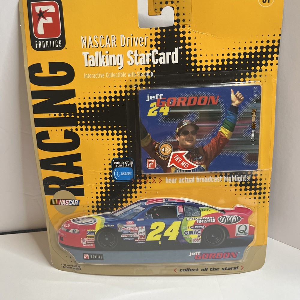 2000 Fanatics Nascar Racing Driver Talking Star Card Jeff Gordon Dupont 24