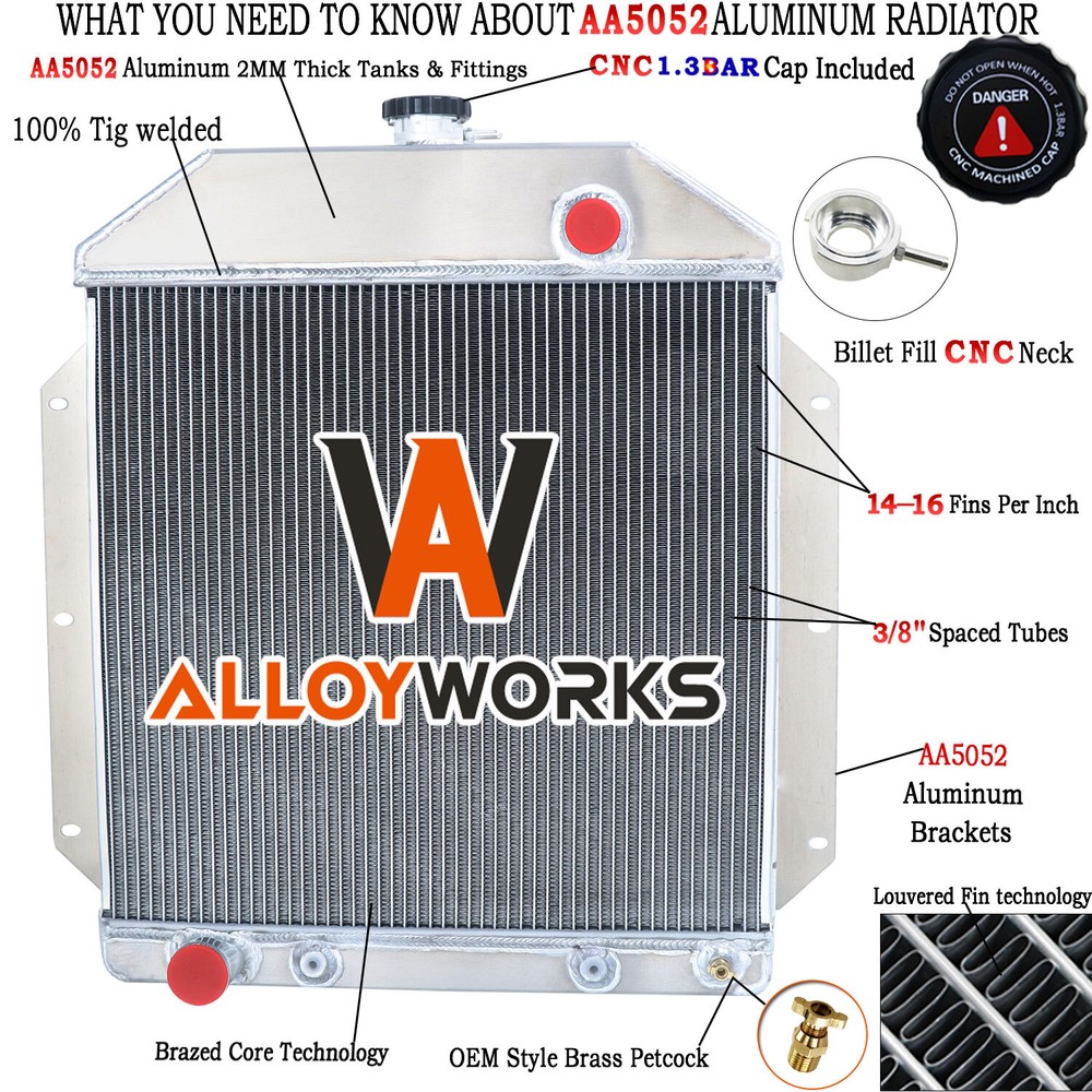 4 Row Radiator For 1949-1953 FORD CARS Sedan Country Squire Ford ENGINE