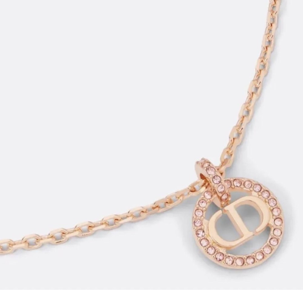 Dior Pink Gold Necklace Elegant Jewelry for Women