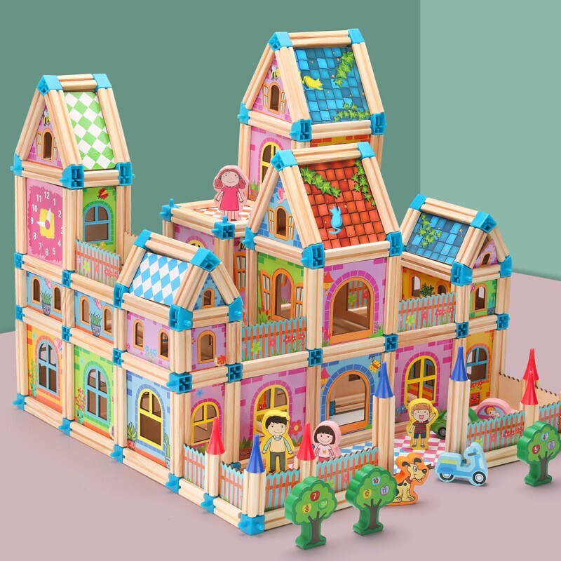 Children's hands-on colorful children's toys construction building blocks
