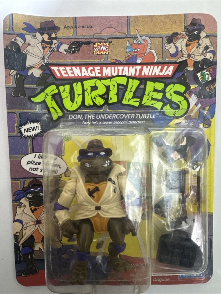 Playmates 1990 Teenage Mutant Ninja Turtle Undercover Don MOC Unpunched