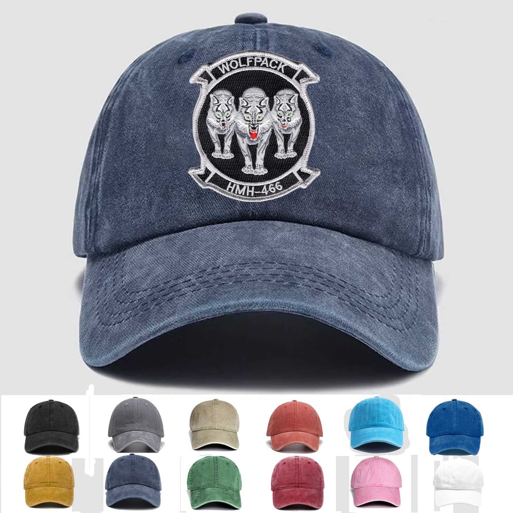 Custom Embroidered Hat HMH-466 -WOLFPACK, Veteran Cap, Trucker Hat, Gift Idea