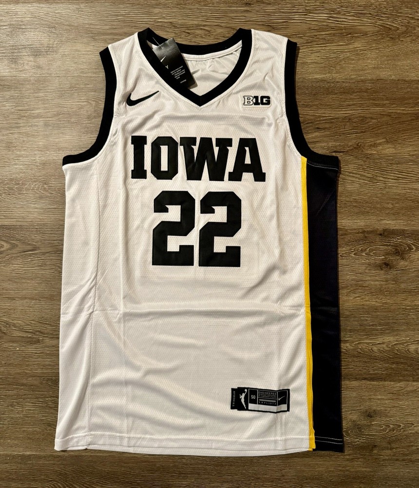 Caitlin Clark Iowa Hawkeye White And Gold Jersey Size Mens Medium NCAA