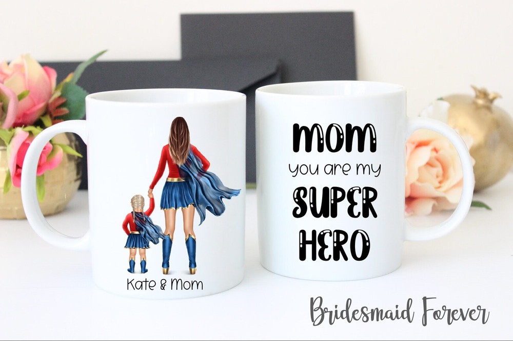 Best Super Mom Mother Daughter Gift Mug for Mom on Mother's Day-image