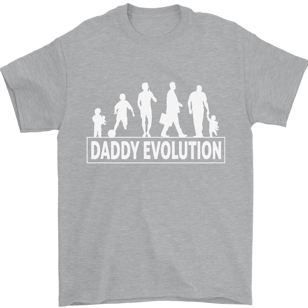 Daddy Evolution Fathers Day Mens Cotton T-Shirt  