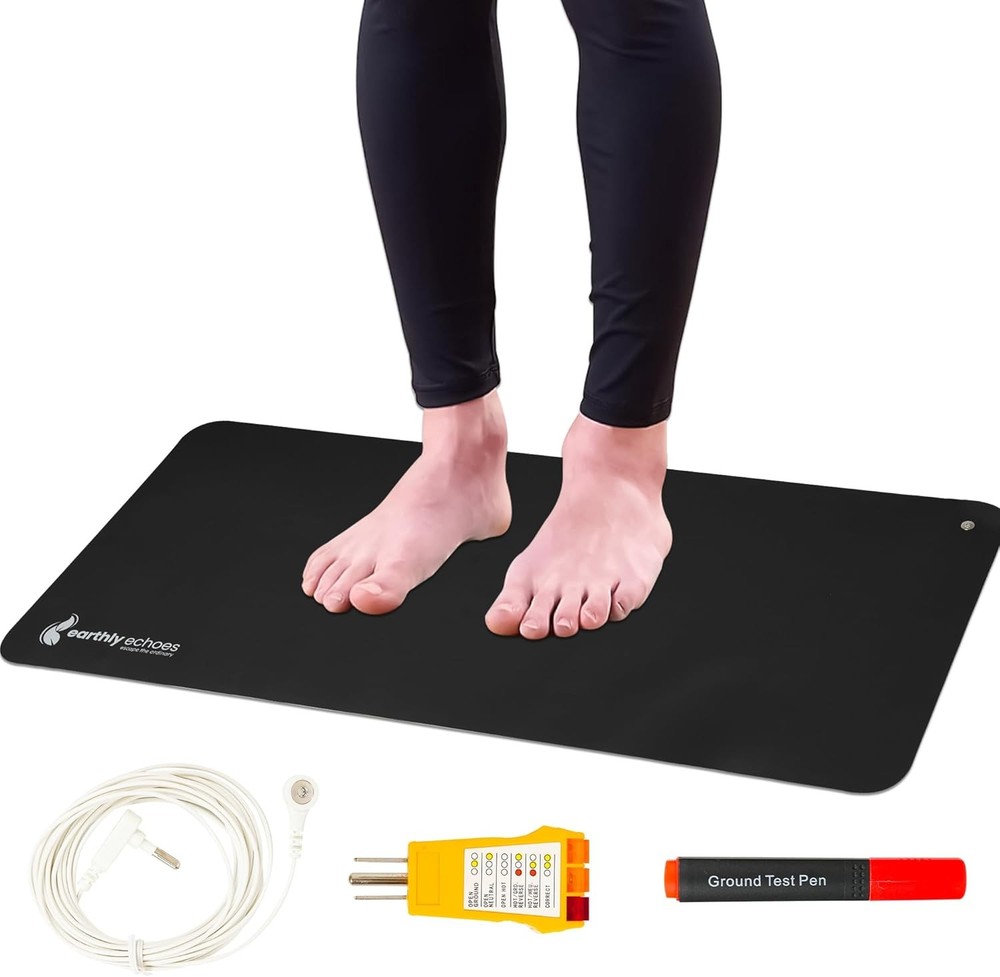 Earthing Grounding Mat for Pain Relief, Anxiety, and Yoga – Universal for Feet and Chairs